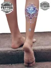 tatouage mollet bijoux design élégant éphémère tatouage mollet bijoux design élégant éphémère