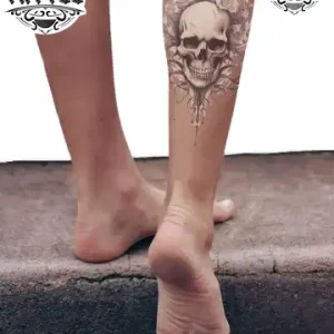 tatouage-ephemere-crane-mollet tatouage-ephemere-crane-mollet