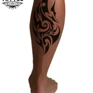 tatouage-ephemere-homme-tribal-mollet-design-unique tatouage-ephemere-homme-tribal-mollet-design-unique