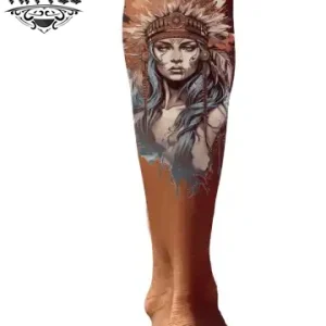tatouage-ephemere-indien-mollet-design-unique tatouage-ephemere-indien-mollet-design-unique