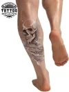 tatouage ephemere mollet mort design unique impactant tatouage ephemere mollet mort design unique impactant