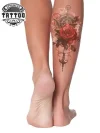 tatouage-mollet-ephemere-rose-des-vents-style-bateau tatouage-mollet-ephemere-rose-des-vents-style-bateau