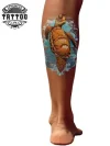 tatouage-ephemere-tortue-mollet