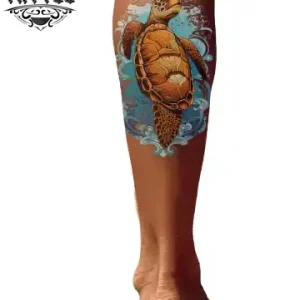 tatouage-ephemere-tortue-mollet tatouage-ephemere-tortue-mollet