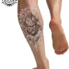tatouage-ephemere-viking-mollet-style-nordique