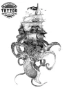 tatouage MARIN éphémère monstre marin inspiré des océans tatouage MARIN éphémère monstre marin inspiré des océans
