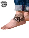 tatouage ephémère nenuphar cheville art corporel temporaire tatouage ephémère nenuphar cheville art corporel temporaire