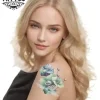 tatouage-epaule-ephemere-nenuphar-elegant-durable