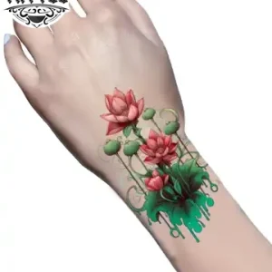 tatouage poignet nénuphar éphémère fleur water lily tatouage poignet nénuphar éphémère fleur water lily
