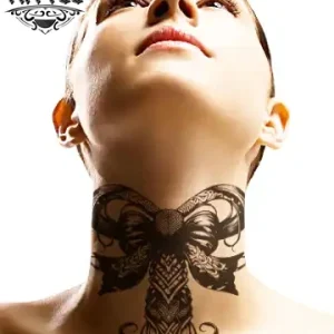 tatouage-cou-ephemere-noeud-design-unique-elegant tatouage-cou-ephemere-noeud-design-unique-elegant