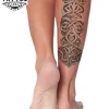 tatouage-mollet-ephemere-nordique-design-unique