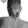 tatouage nuque ephemere aile design subtil elegant tatouage nuque ephemere aile design subtil elegant