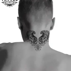 tatouage nuque éphémère aile d'ange élégant tatouage nuque éphémère aile d'ange élégant