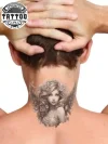 tatouage ephemere nuque ange design original tatouage ephemere nuque ange design original