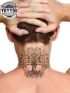 tatouage ephemere nuque arbre de vie design elegant tatouage ephemere nuque arbre de vie design elegant