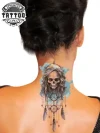 tatouage nuque ephemere attrape reve design original