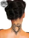 Tatouage éphémère nuque motif cœur tendance Tatouage éphémère nuque motif cœur tendance