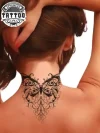 tatouage nuque éphémère motif dentelle élégant tatouage nuque éphémère motif dentelle élégant