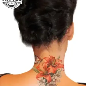 tatouage-ephemere-fleur-nuque-design-unique-style tatouage-ephemere-fleur-nuque-design-unique-style