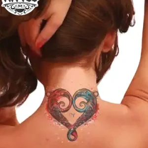 tatouage-ephemere-infini-love-nuque tatouage-ephemere-infini-love-nuque