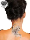 tatouage ephémère nuque motif lune élégante tatouage ephémère nuque motif lune élégante