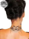 tatouage éphémère nuque motif nœud élégant tatouage éphémère nuque motif nœud élégant
