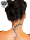 tatouage-ephemere-plume-nuque-elegant-discret
