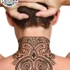 tatouage nuque ephemere style polynesien design temporary tattoo