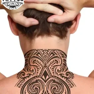 tatouage nuque ephemere style polynesien design temporary tattoo tatouage nuque ephemere style polynesien design temporary tattoo