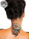 tatouage nuque ephemere salamandre style unique tatouage nuque ephemere salamandre style unique