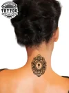 tatouage ephemere serrure nuque style mystere tatouage ephemere serrure nuque style mystere