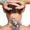 tatouage-ephemere-nuque-vierge-design-unique tatouage-ephemere-nuque-vierge-design-unique