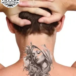 tatouage-ephemere-nuque-vierge-design-unique tatouage-ephemere-nuque-vierge-design-unique