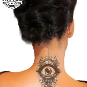 tatouage-ephemere-nuque-yeux-authentique-stylise tatouage-ephemere-nuque-yeux-authentique-stylise