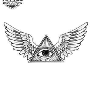 tatouage-ephemere-ailes-oeil-design-unique tatouage-ephemere-ailes-oeil-design-unique