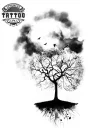 tatouage ephemere oiseau arbre naturel et elegant image alt tatouage ephemere oiseau arbre naturel et elegant image alt
