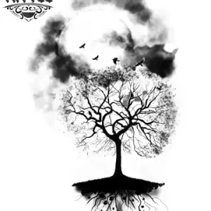tatouage ephemere oiseau arbre naturel et elegant image alt