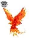 tatouage-oiseau-ephemere-phoenix-feu-realiste tatouage-oiseau-ephemere-phoenix-feu-realiste