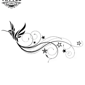 tatouage ephémère oiseau design V art corporel temporaire tatouage ephémère oiseau design V art corporel temporaire