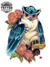 tatouage-oiseau-ephemere-hibou-design-unique tatouage-oiseau-ephemere-hibou-design-unique