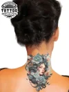 tatouage-nuque-ephemere-ornemental-elegant-artistique tatouage-nuque-ephemere-ornemental-elegant-artistique