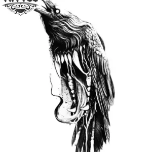 tatouage_corbeau_ephemere_realiste_ours tatouage_corbeau_ephemere_realiste_ours