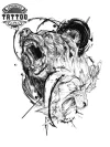 tatouage-ephemere-lion-ours-design-unique tatouage-ephemere-lion-ours-design-unique