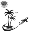 tatouage-ephemere-palmier-et-avion-temporaire-plage-vacances tatouage-ephemere-palmier-et-avion-temporaire-plage-vacances