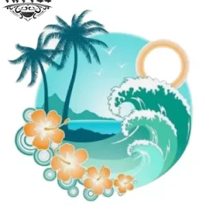 tatouage-ephemere-palmier-vague-design-tropical-temporaire tatouage-ephemere-palmier-vague-design-tropical-temporaire