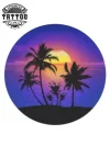 tatouage palmier ephemere mer plage style tropique