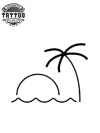 tatouage ephemere palmier nain tropical art corporel temporaire