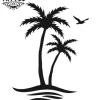 tatouage-ephemere-noir-tropical-design-palmier tatouage-ephemere-noir-tropical-design-palmier