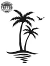 tatouage-ephemere-noir-tropical-design-palmier tatouage-ephemere-noir-tropical-design-palmier