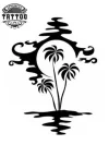 tatouage ephemere palmier et soleil design tropical estival tatouage ephemere palmier et soleil design tropical estival